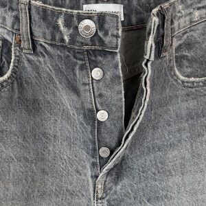 Zara Charcoal Button-Fly Denim Jeans